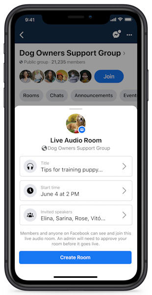 ما هي ميزة غرف الصوت الحي Live Audio Rooms من فيسبوك؟