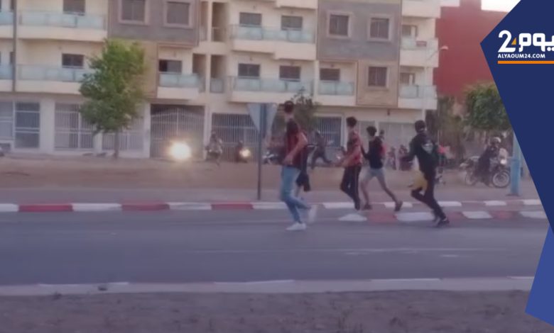 أعمـال شغـب ورشق بالحجارة عقب مباراة الجيش والمغرب التطواني بأكـادير (فيديو وصور)