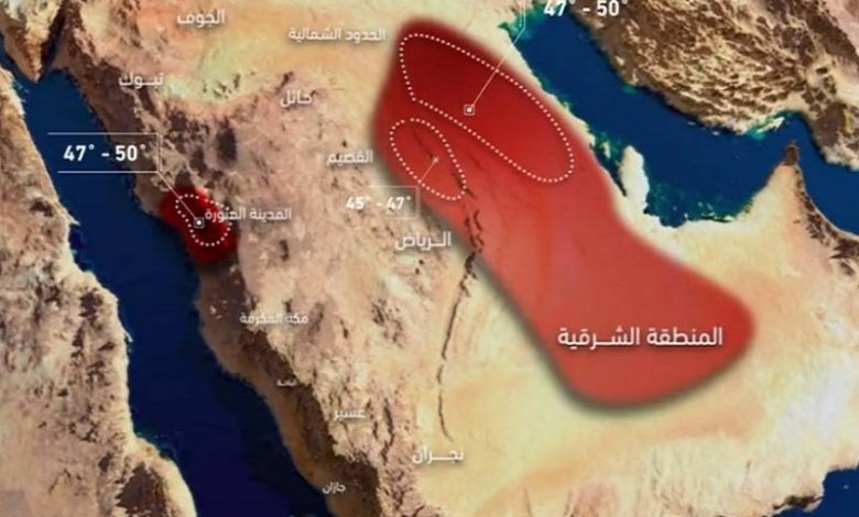 «الأرصاد»: موجة حارة تصل إلى 50 درجة مئوية.. من الأحد حتى الأربعاء - أخبار السعودية