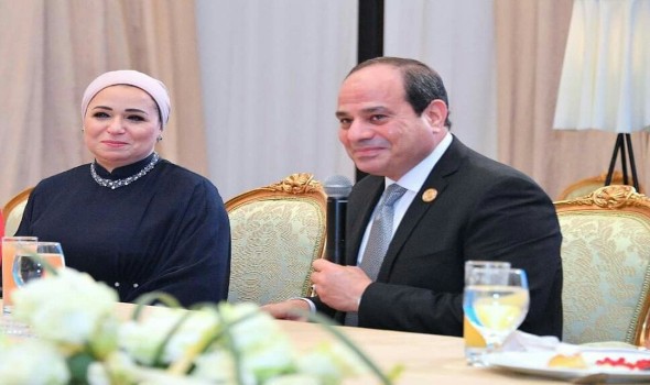 السيسي وزوجته يوجهان رسالة للشعب المصري