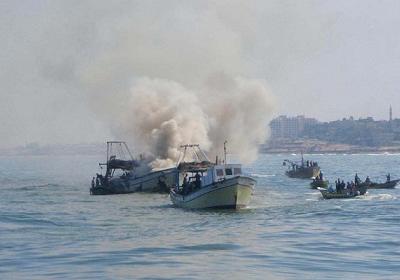 بحرية الاحتلال تطلق النار اتجاه مراكب الصيادين شمال غزة