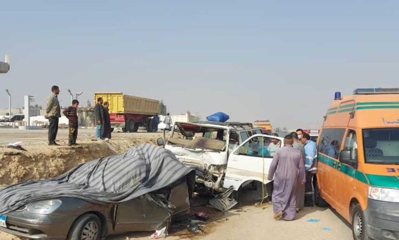مصرع سيدة وإصابة 3 أشخاص في حادث انقلاب سيارة على الطريق الدولي بجنوب سيناء