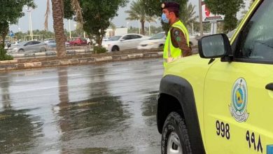 الدفاع المدني ينبّه من هطول أمطار متوسطة إلى غزيرة على جازان