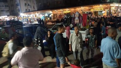 حملة إزالة اشغالات ليلية برأس البر في دمياط