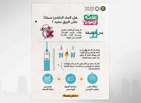 مجلس الصحة الخليجي يكشف حقيقة الفرق بين شرب الماء الدافئ والبارد بعد الاستيقاظ