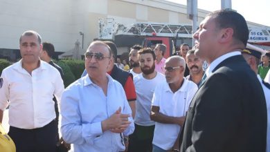 وزير الصحة ومحافظ الإسكندرية يتابعان حريق كارفور