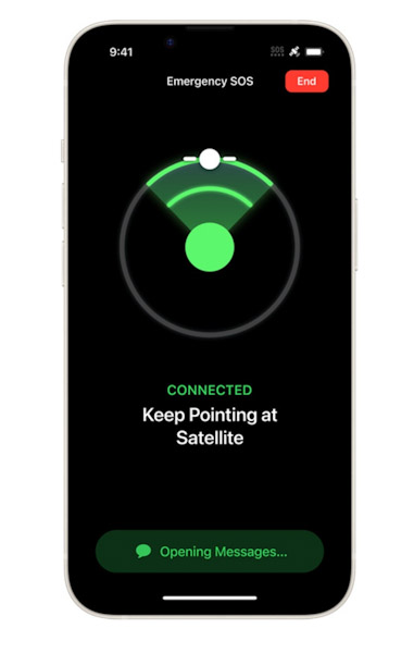 الاتصال بالطوارئ عبر الأقمار الصناعية في ايفون 14 