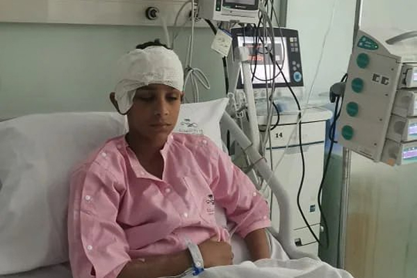 بالصور.. الغامدي يرقد بالمستشفى بعدما تسبب زميله بكسر جمجمته في مدرسة حي طويق بالرياض