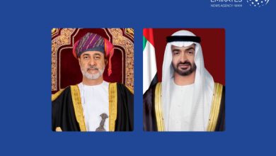 رئيس الدولة يحضر مأدبة عشاء أقامها تكريماً لسموه سلطان عمان