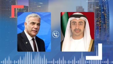 عبدالله بن زايد يجري اتصالا هاتفيا مع رئيس وزراء إسرائيل