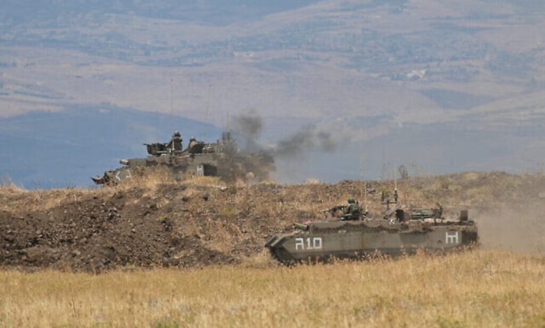الجيش الإسرائيلي يبدأ مناورة عسكرية تستمر ليومين عند الحدود الشمالية