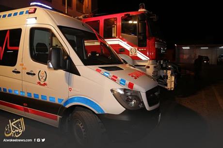7 إصابات بحريق شقة في عمان