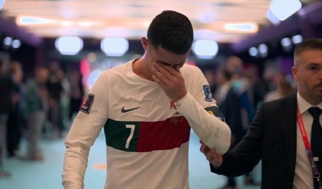 فيديو..كريستيانو رونالدو يبكي عقب خسارة البرتغال أمام المغرب