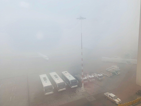 توقف حركة الملاحة في مطار بغداد بسبب الأحوال الجوية