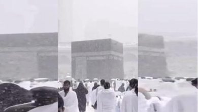 حقيقة فيديو تساقط الثلج على الحرم ومكة لأول مرة بالتاريخ !