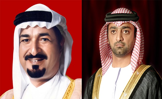 حاكم عجمان وولي عهده يقدمان واجب العزاء في وفاة محمد سلطان الشامسي