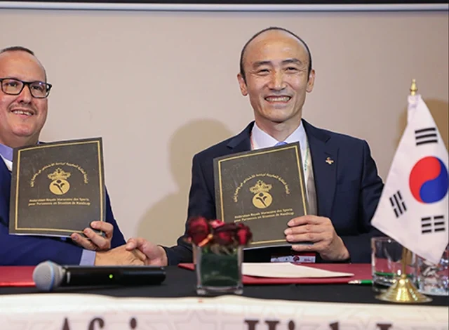 اتفاقية شراكة بين جامعة رياضة الأشخاص في وضعية إعاقة واللجنة البارالمبية الكورية