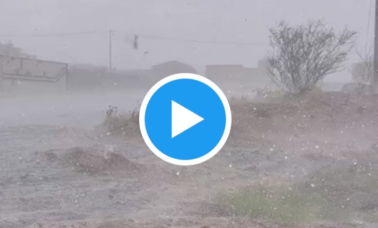 بالفيديو.. حالة مطرية غزيرة بالسيل الصغير شمال الطائف