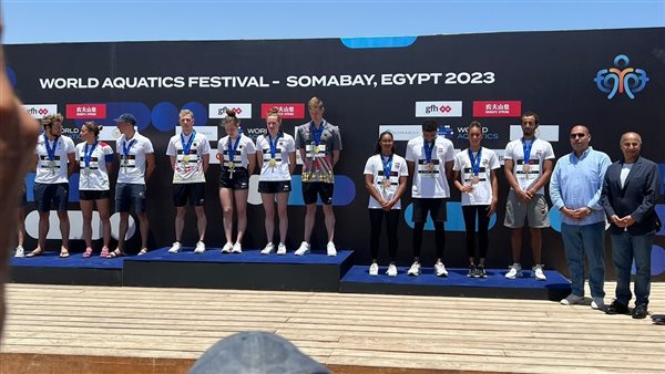 مصر تفوز باول ميدالية للفرق في بطولات العالم لسباحة المياه المفتوحة
