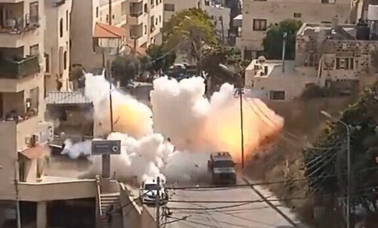 إصابة جندي بجروح طفيفة خلال مداهمة في نابلس بقنبلة زرعها فلسطينيون