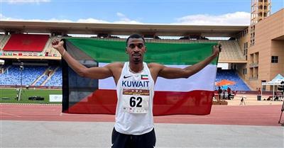 يعقوب اليوحه يحقق ذهبية 110 متر حواجز بالبطولة العربية لألعاب القوى