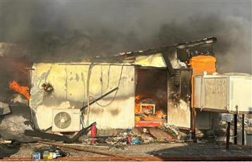 فرق الإطفاء سيطرت على حريق فرع جمعية كبد