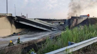 القاهرة الإخبارية: انهيار الطريق الرئيسي بولاية فيلادلفيا الأمريكية والسبب حريق