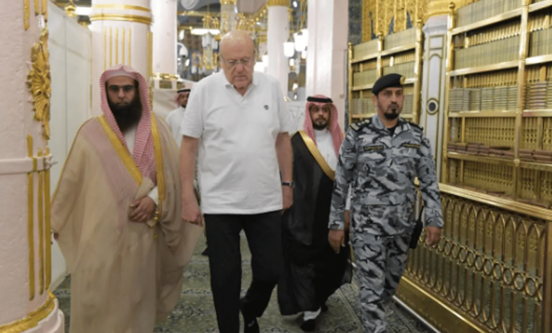 رئيس الوزراء اللبناني يزور المسجد النبوي