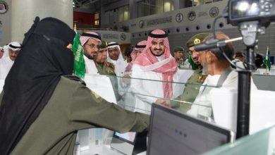 نائب أمير منطقة مكة المكرمة يتابع جاهزية المرافق في صالة الحجاج بمطار الملك عبد العزيز الدولي
