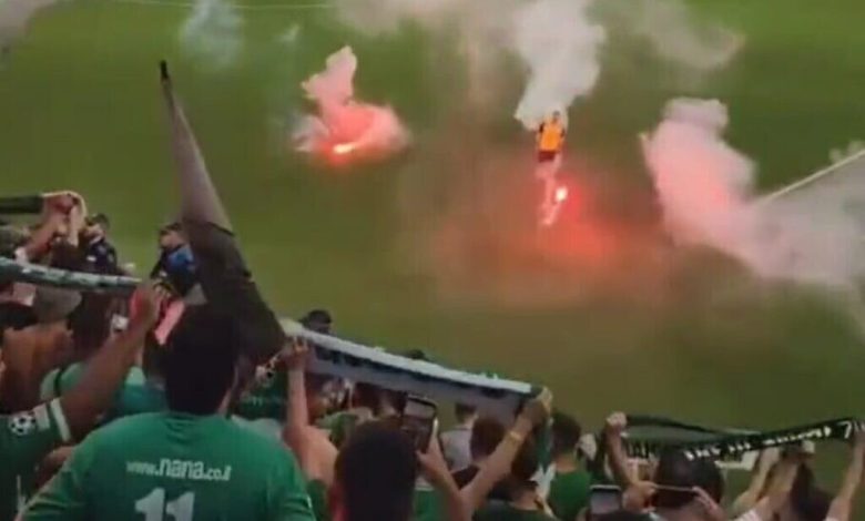 مناوشات بين مشجعي "مكابي حيفا" وفريق "حمرون سبارتانس" تسببت في توقف مباراة دوري أبطال أوروبا في مالطا