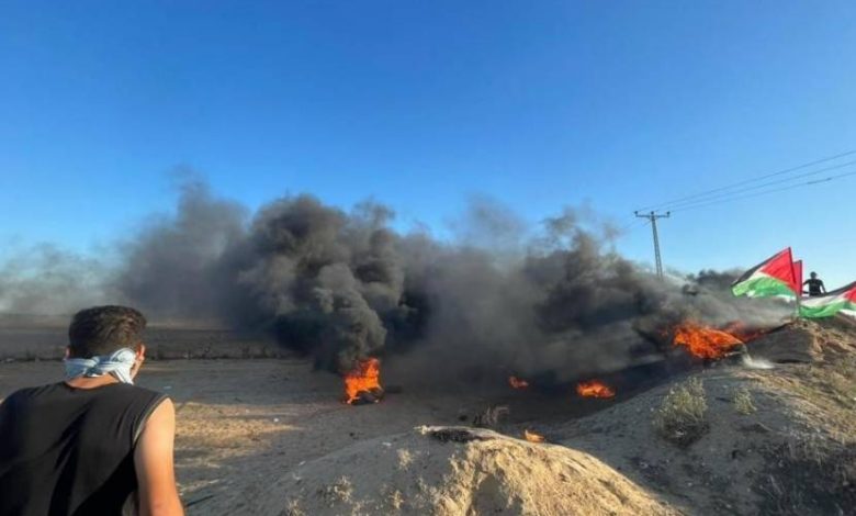 إصابات بالغاز والرصاص.. الاحتلال يقمع تظاهرات شبابية على الحدود الشرقية لقطاع غزة