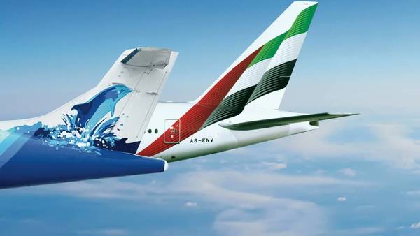 طيران الإمارات تبرم شراكة إنترلاين مع خطوط المالديف  موسوعة المسافر