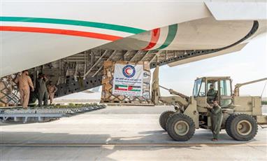 إقلاع الطائرة السابعة من الجسر الجوي الكويتي لإغاثة الأشقاء في غزة