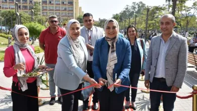  افتتاح معرض المنتجات المصرية بجامعة عين شمس 