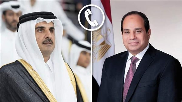 الرئيس السيسي يتلقى اتصالاً هاتفياً من أمير قطر لبحث التصعيد الإسرائيلي في فلسطين
