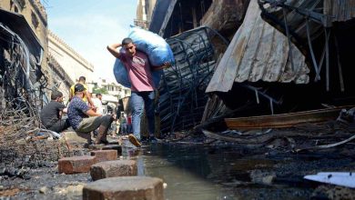 تحقيقات حريق سوق السيدة زينب: اشتعال 30 باكية تجارية و6 محلات و4 شقق بسبب كابينة كهرباء