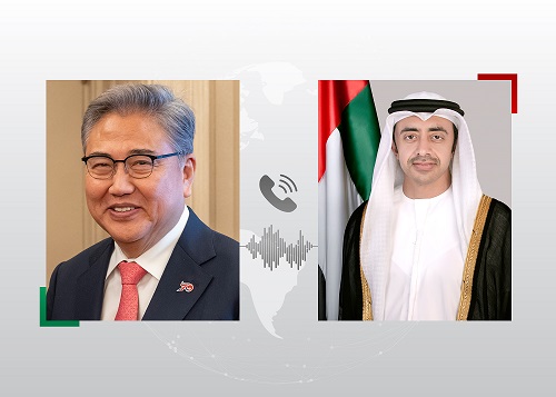 عبدالله بن زايد ووزير الخارجية الكوري يبحثان الأوضاع بالمنطقة وجهود حماية المدنيين