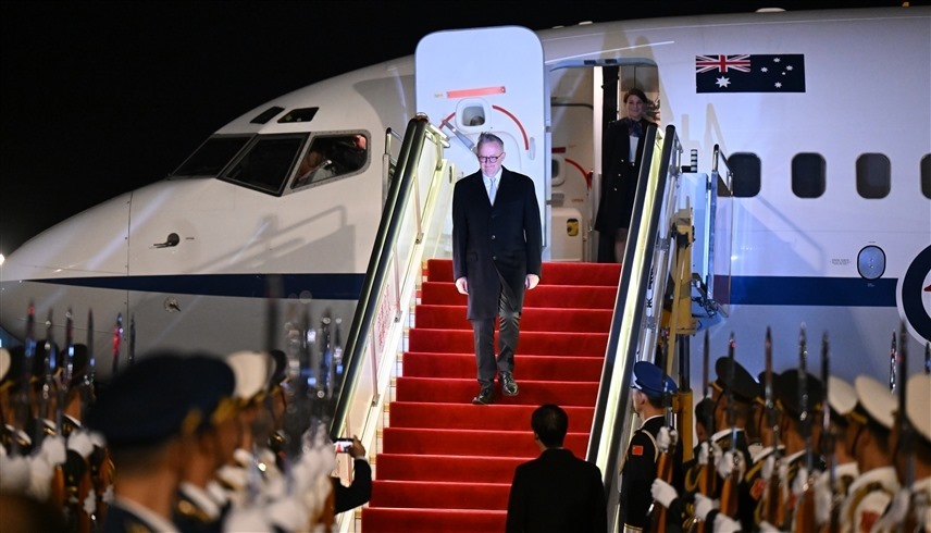 وصول ئيس وزراء أستراليا  أنتوني ألبانيز إلى الصين (د ب أ)
