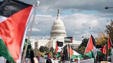 الأضخم في تاريخ الولايات المتحدة..أكثر من 100 ألف شخص يشاركون في مظاهرة مؤيدة لفلسطين (فيديو)