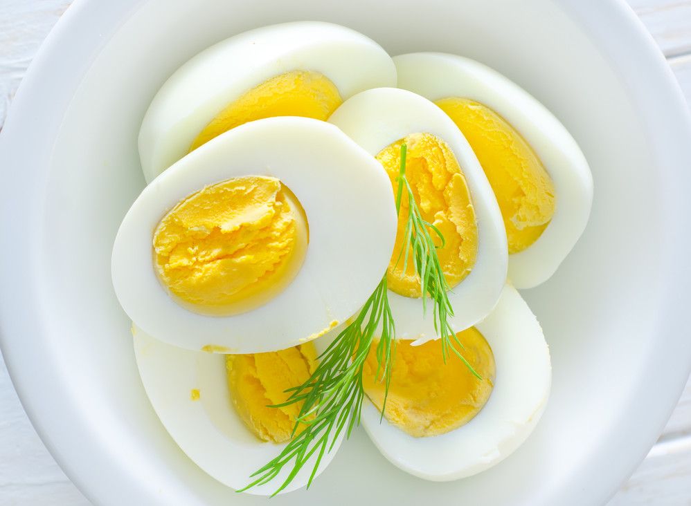 البيض المسلوق لفقدان الوزان