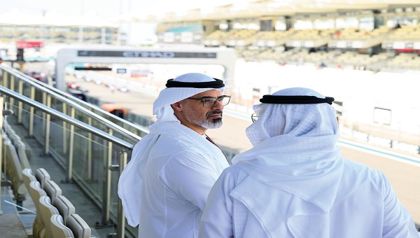 خالد بن محمد بن زايد يشهد فعاليات سباق جائزة الاتحاد للطيران الكبرى للفورمولا 1