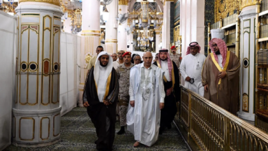 رئيس موريتانيا يزور المسجد النبوي