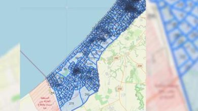 جيش الاحتلال الإسرائيلي يصدر خريطة لمناطق يطلب إخلاءها في قطاع غزة