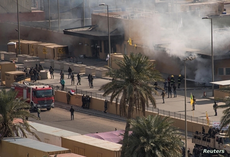 دوي انفجارات قرب السفارة الأميركية في بغداد