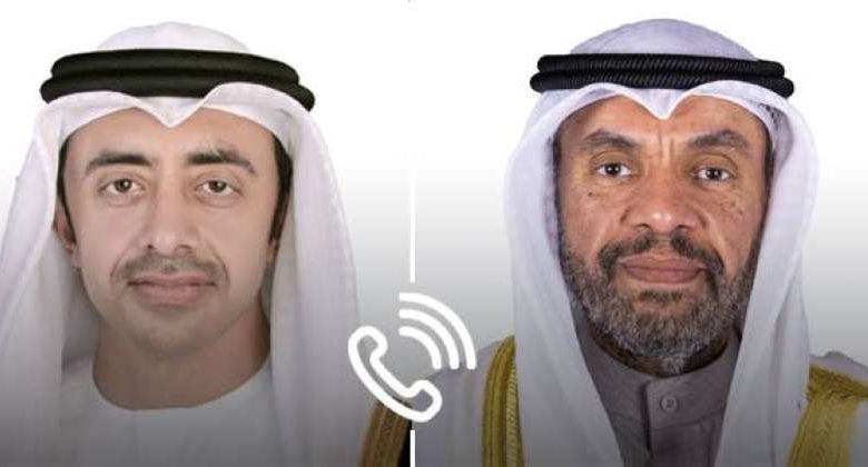 وزير الخارجية عبدالله اليحيا يتلقى اتصالاً من نظيره الإماراتي للتهنئة بمناسبة تعيينه في منصبه