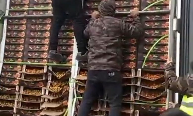 مزارعون إسبان يعتدون على شاحنة مغربية محملة بالطماطم متوجة إلى بريطانيا