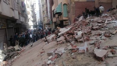 انهيار منزل خالٍ من السكان في مدينة المنيا دون إصابات